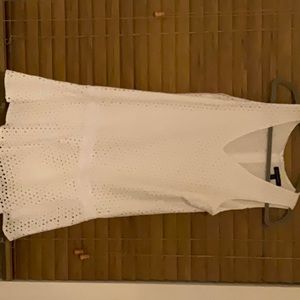 White lightweight eyelet dress - relaxed fit.
